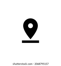 pin drop Icon. Flat style design isolated on white background. Vector illustration