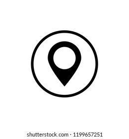Pin Drop Location Icon Circle On Stock Vector (Royalty Free) 1199657251 ...