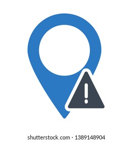 pin error glyph double color icon