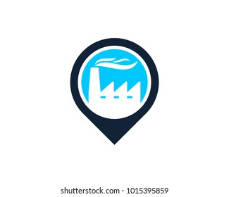 Pin Factory Icon Logo Design Element