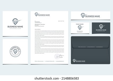 
Pin and fast lines logo design vector