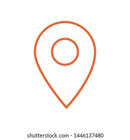 pin flat icon. Vector Symbol illustration.