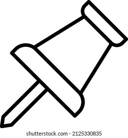 Pin Folder Icon. Material Sign And Symbol. Simple Illustration For Web Design Element.