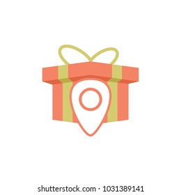 Pin Gift Logo Icon Design