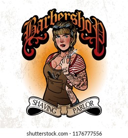 Vintage Pin Up Logo Images Stock Photos Vectors Shutterstock