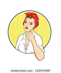 Pin up girl vector illustration