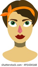 pin up girl a vector illustration