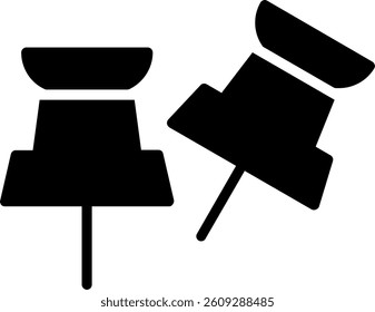 Pin Glyph Icon Vector Design