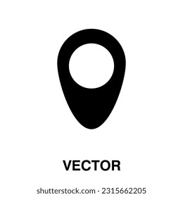 ilustración vectorial de icono de glifo pin en fondo blanco..eps