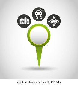 pin gps location icon vector illustration design