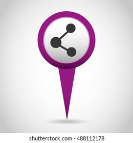 pin gps location icon vector illustration design