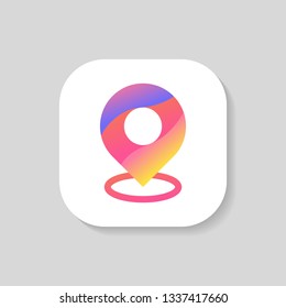 pin gps. pointer map, pin icon for map. location for compass. arrow pin. vector