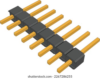 Conector de encabezado de anclaje 8 pines