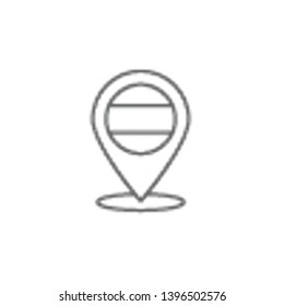 Pin, Holland icon. Element of Holland icon. Thin line icon for website design and development, app development. Premium icon