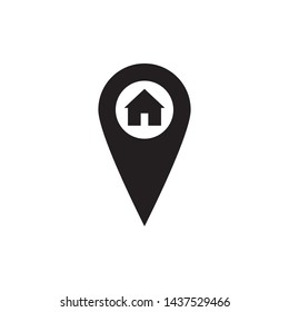 pin home locator icon vector design template