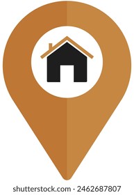 Vector de icono de localizador de inicio aislado sobre fondo blanco.
