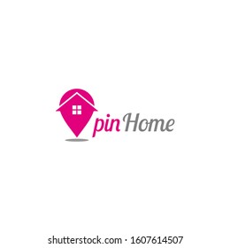 pin home locator logo vector