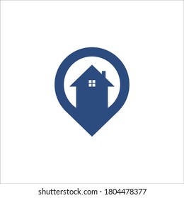 pin home logo design vector