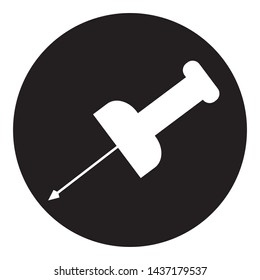 Pin icon black background For design