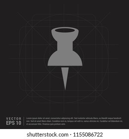 pin icon - Black Creative Background - Free vector icon