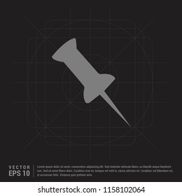 Pin Icon - Black Creative Background - Free vector icon