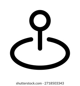 Icono de pin. El ícono se puede utilizar para Sitios web, Plantillas impresas, Plantillas de presentación, ilustraciones, etc