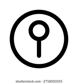 Icono de pin. El ícono se puede utilizar para Sitios web, Plantillas impresas, Plantillas de presentación, ilustraciones, etc
