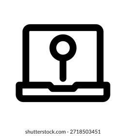 Icono de pin. El ícono se puede utilizar para Sitios web, Plantillas impresas, Plantillas de presentación, ilustraciones, etc