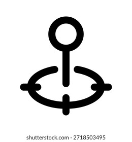 ícone de pin. O ícone pode ser usado para sites, modelos de impressão, modelos de apresentação, ilustrações, etc