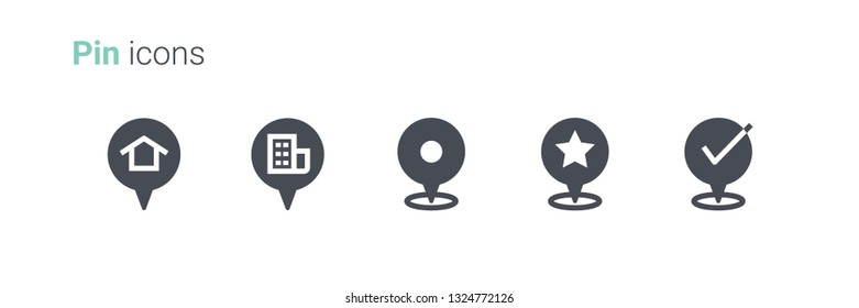 Pin icon collection