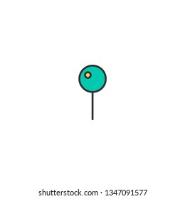Pin icon design. Essential icon vector illustration