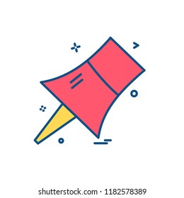 Pin icon design vector