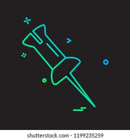 Pin icon design vector