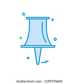 Pin icon design vector