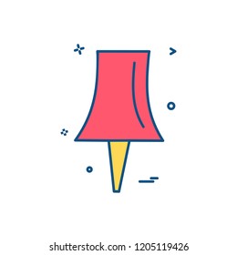 Pin icon design vector