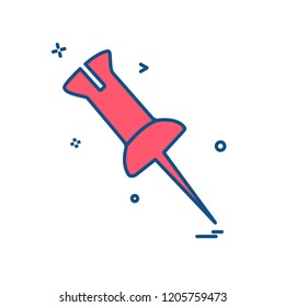 Pin icon design vector