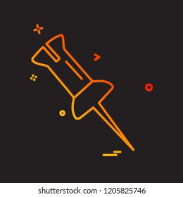 Pin icon design vector