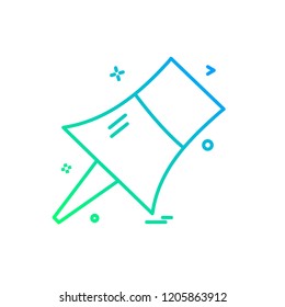 Pin icon design vector