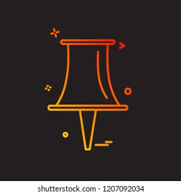 Pin icon design vector