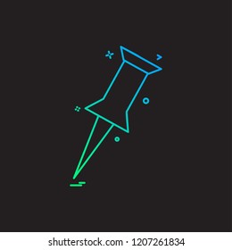 Pin icon design vector
