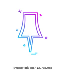 Pin icon design vector