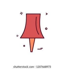 Pin icon design vector
