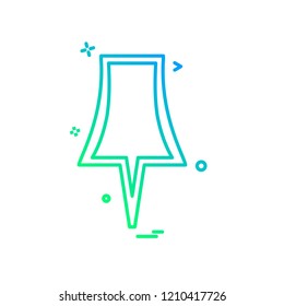Pin icon design vector