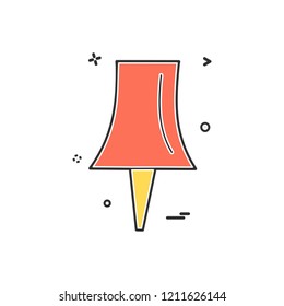 Pin icon design vector
