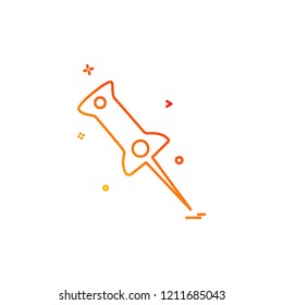 Pin icon design vector