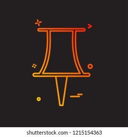 Pin icon design vector