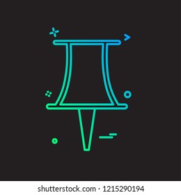 Pin icon design vector