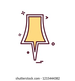 Pin icon design vector