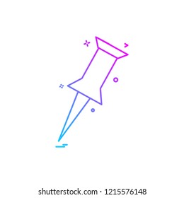 Pin icon design vector