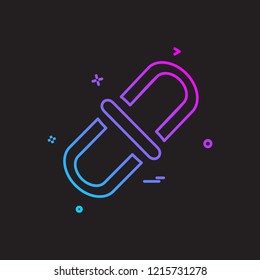 Pin icon design vector